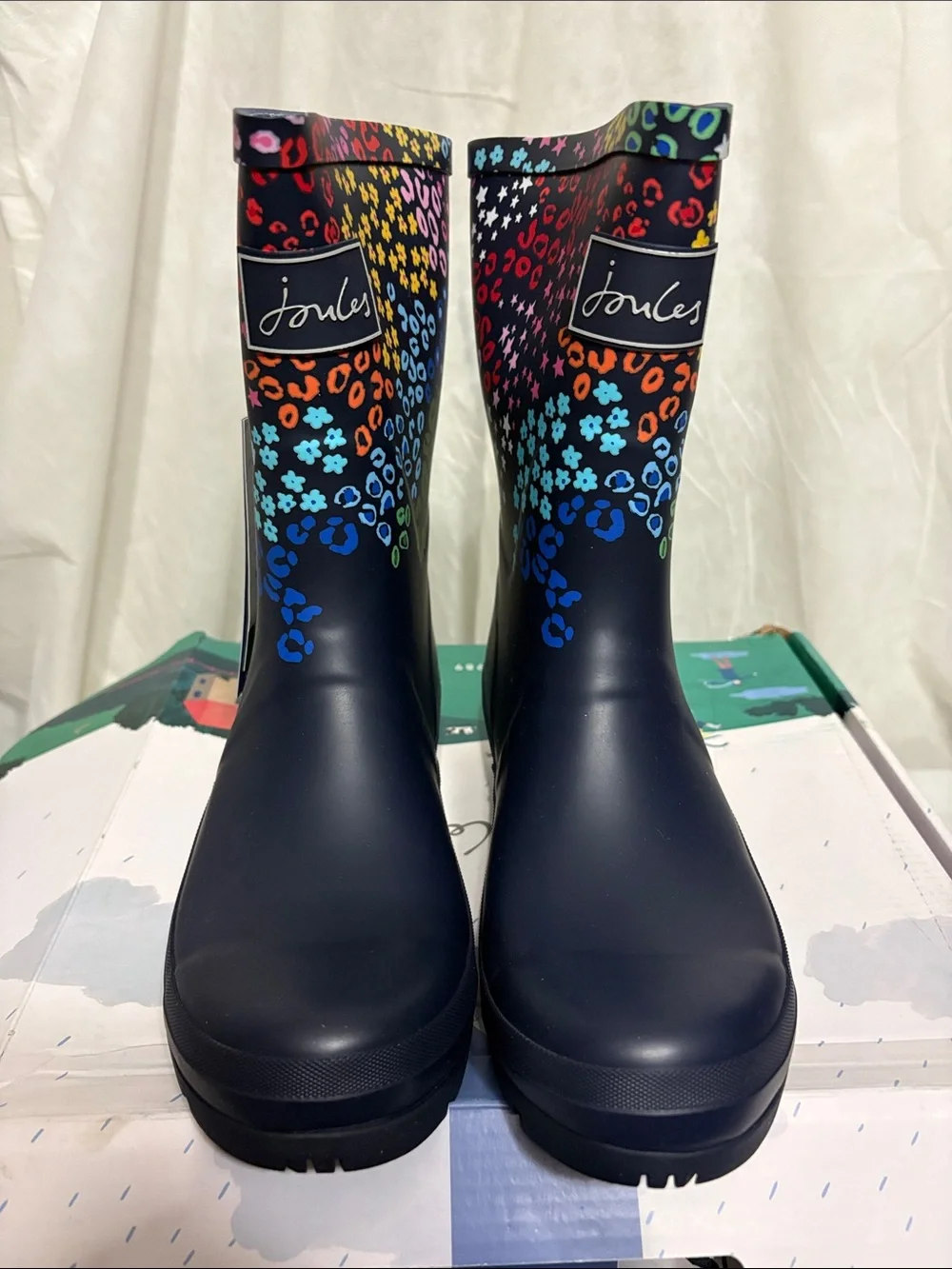 Joules Navy Rain Boots size IS 7 NWT